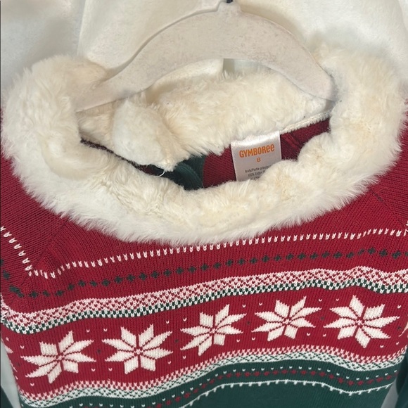 Gymboree Green and Red Ruffled Tiered Sweater Dress - Picture 2 of 4